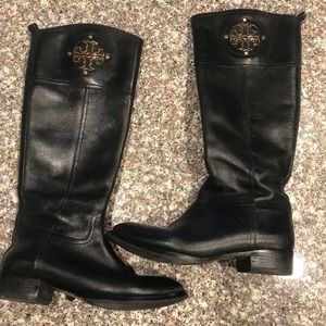Tory Burch black riding boots